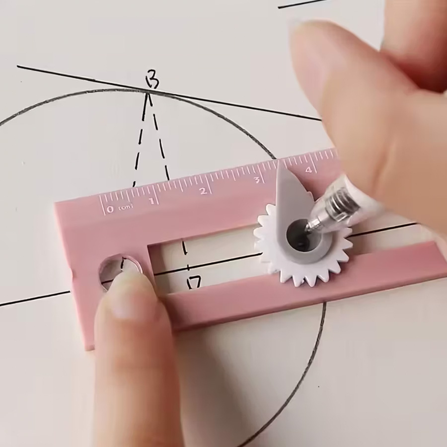 Compass Geometry Set - Compasso Multifuncional 2 em 1 Colorido
