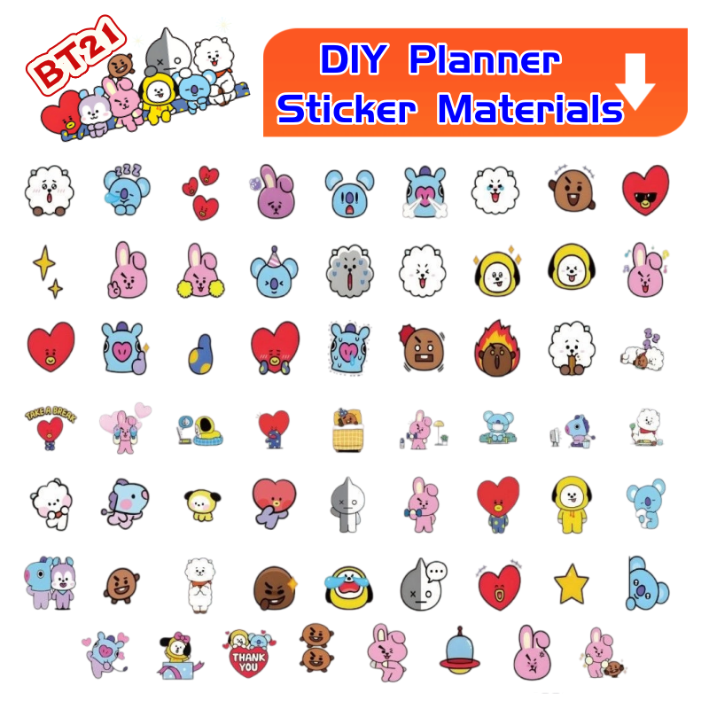 Adesivo BT21 Koya RJ Tata Shoo - Memo Pad Sticky avaliação e preço