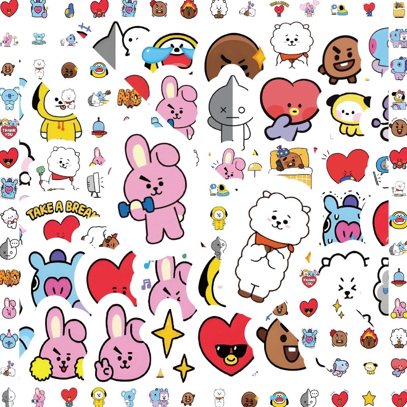 Adesivo BT21 Koya RJ Tata Shoo - Memo Pad Sticky avaliação e preço