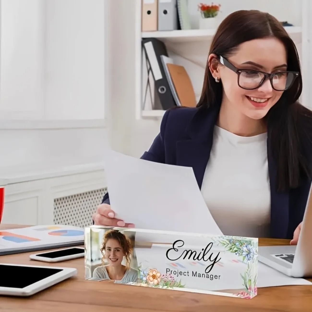 1 unidade de placa de identifi - Desk Name Plate avaliação e preço