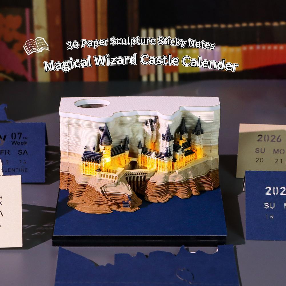 2026 casa na árvore 3d calendá - Memo Pad Sticky avaliação e preço
