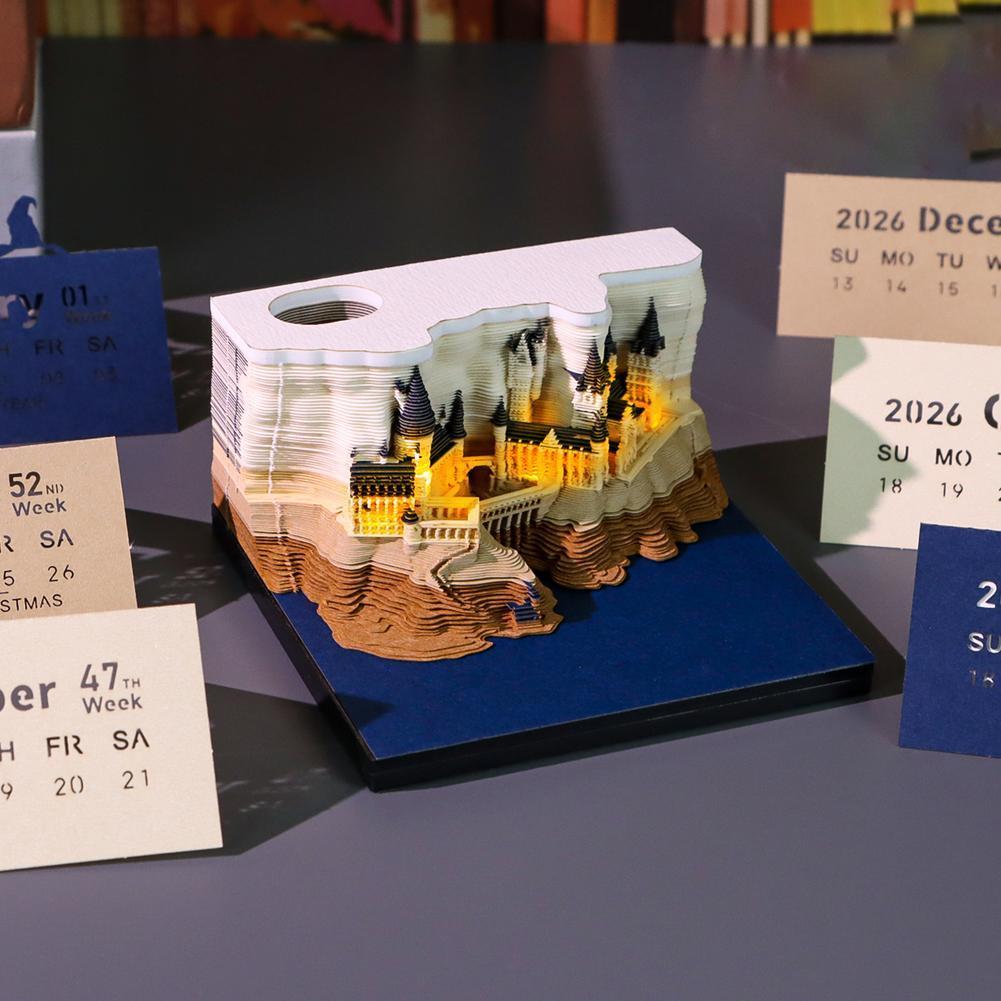 2026 casa na árvore 3d calendá - Memo Pad Sticky avaliação e preço