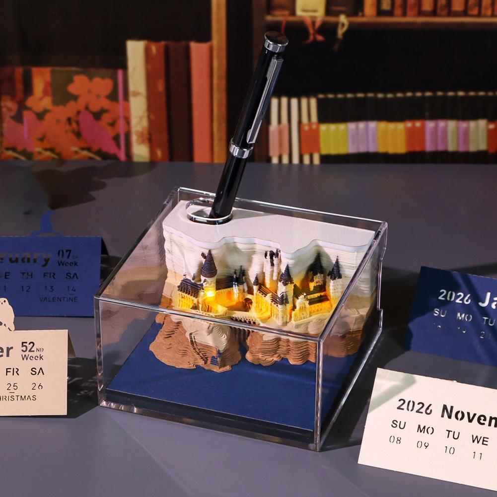 2026 casa na árvore 3d calendá - Memo Pad Sticky avaliação e preço