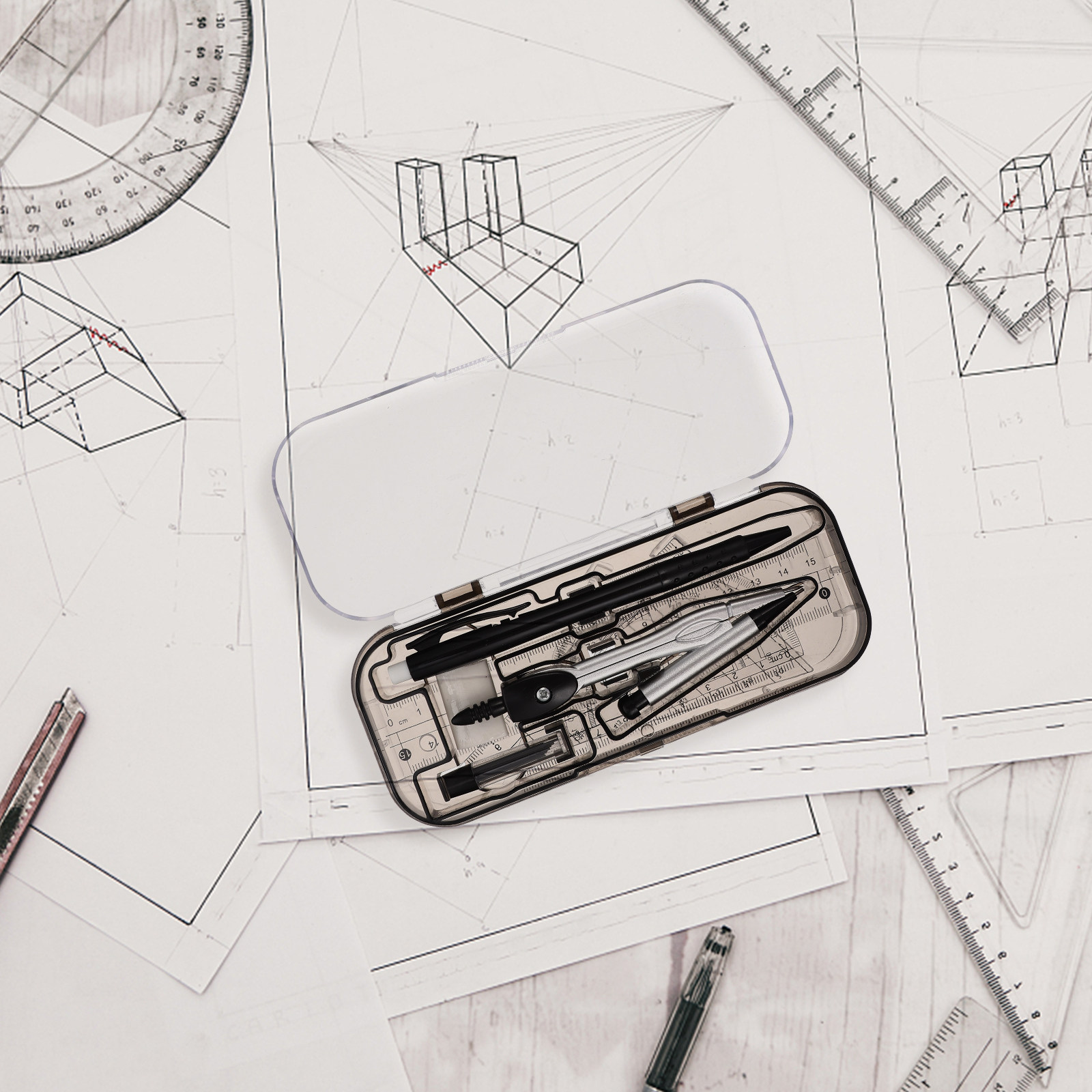 Conjunto de Ferramentas de Des - Compass Geometry Set avaliação e preço